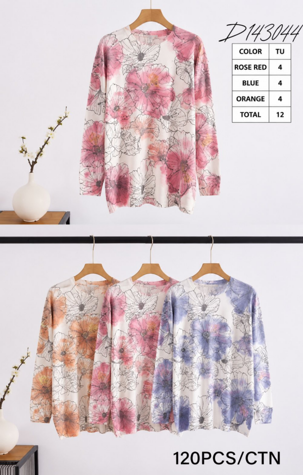 Bluzki damskie Roz Standard, Mix Kolor Paczka 12 szt